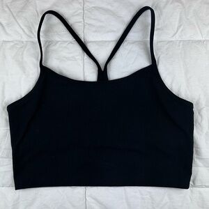 Aerie/ Offline Black Hugger Tank Sports Bra Low Impact Medium